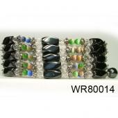 36inch Rainbow Cat's Eye ,Hematite Magnetic Wrap Bracelet Necklace All in One Set